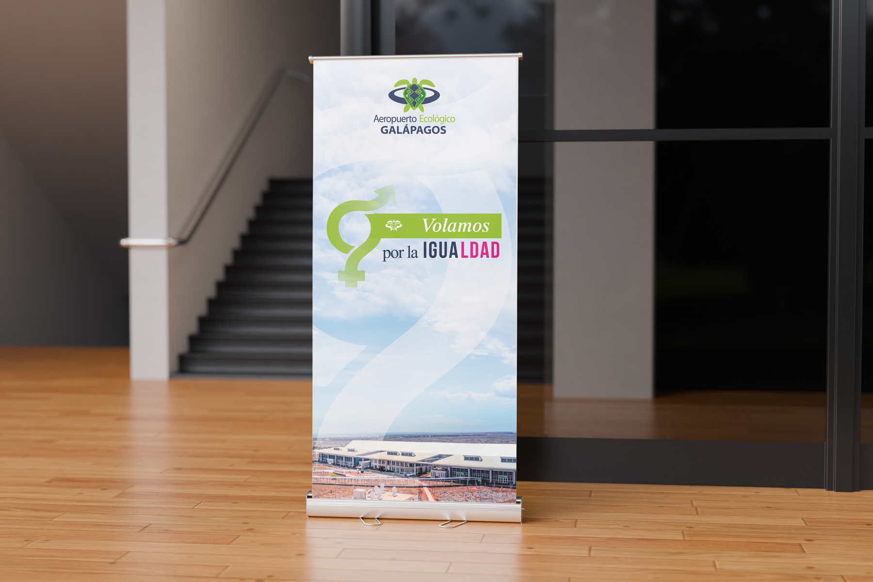 Diseño e impresión de banner corporativo para empresa en Galapagos